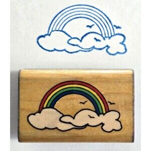 Vintage 1981 Rainbow Rubber Wooden Stamp #245 - Comotion Collectible